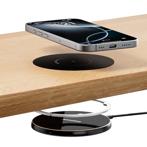 Invisible Under-Desk Wireless Charger | 30mm Long-Range Hidden Charging Pad