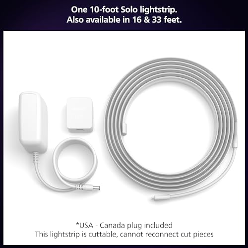 Philips Hue Solo Smart RGB LED Lightstrip (10 Ft) – Alexa & Google Home Compatible