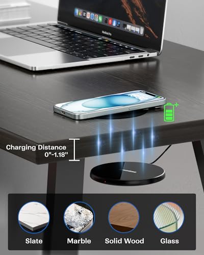 Invisible Under-Desk Wireless Charger | 30mm Long-Range Hidden Charging Pad