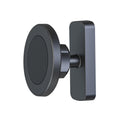 Black magnetic phone holder on a white background

